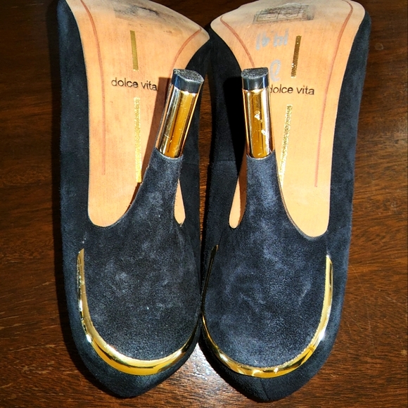 Dolce vita black suede heels, sz 8.5 - Picture 7 of 7
